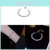 Minimalist Zircon Pearl Adjustable Bracelet For Women With Geometric Design Perfect For Office Gift