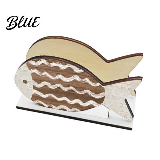 Solid Wood Paper Style Dispenser Wooden Holder Napkin Towel Rack Vertical Ocean Square And Holder Ordered Storage for Kitchen