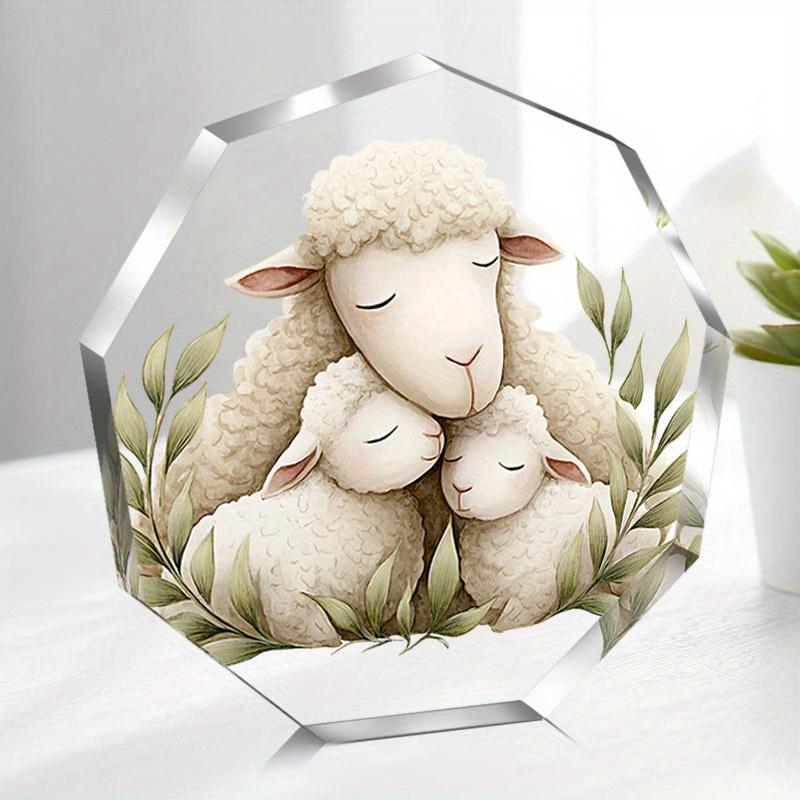 White Lambs Design, Unique Creative Office & Home Desktop Decor, Christmas Gifts, Festive Tabletop Display, Nurseries, Home Desk Living Room Acrylic