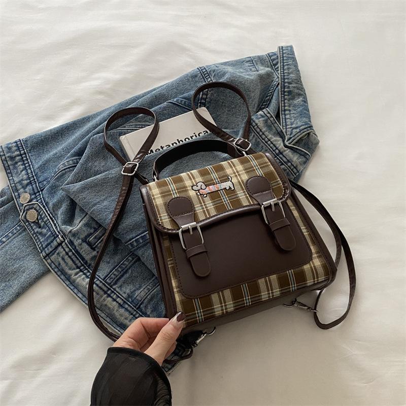 Fashion Retro and Beautiful Backpack for Women 2025 New College Style Small Backpack Casual Work Commute Small Square Bag No