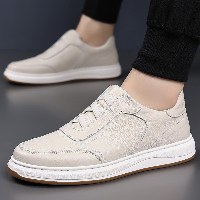 Summer New Men's Casual Shoes Leather Breathable Men's Foot Cover Versatile Leather Shoes Men's Shoes