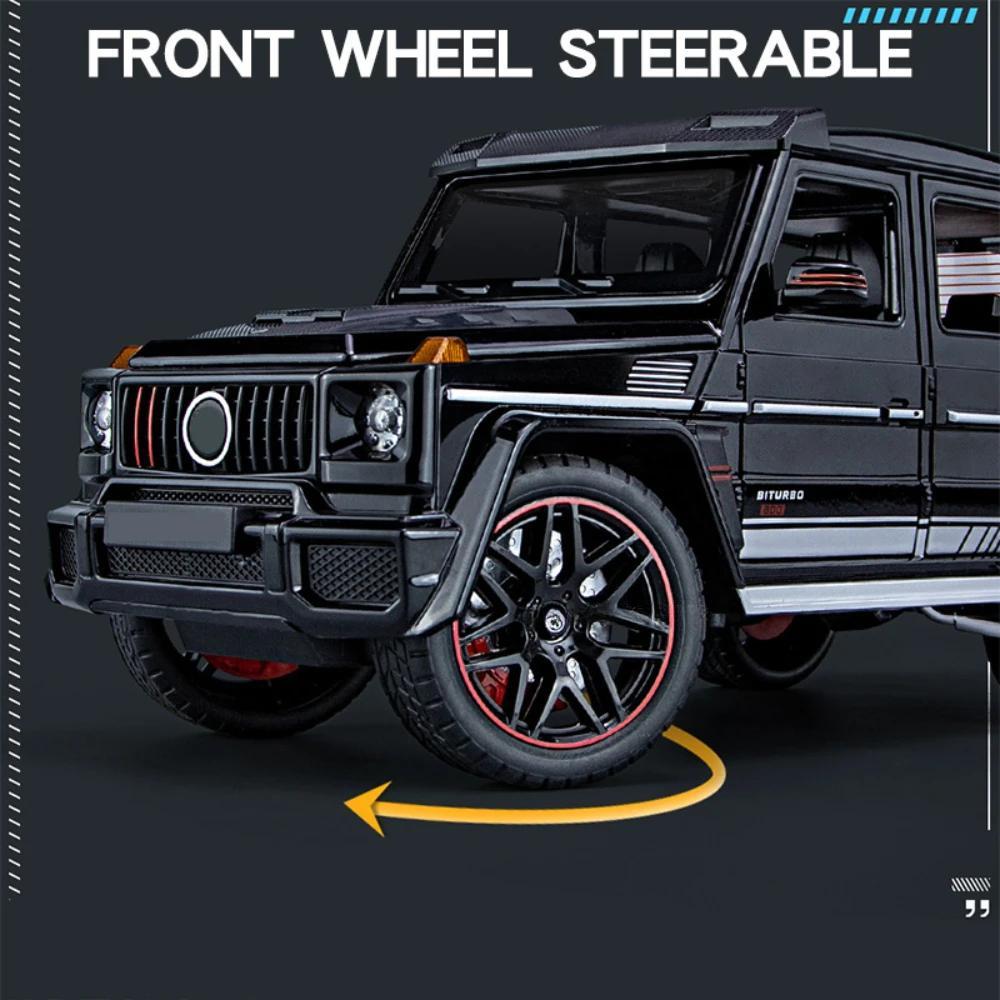 1/18 Brabus G800 Off Road Vehicle Model Car Toys Alloy Metal Diecast SUV Model Toy with Sound and Light Birthday Gift for Kids