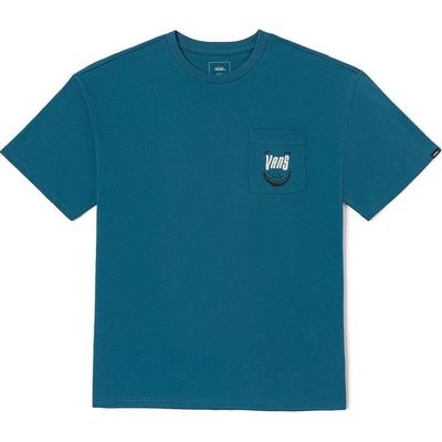 Codzienny Wygodny Modny Miękki T-Shirt z Krótkim Rękawem Unisex Top Niebieski VN0008ZB993