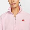 Nike Sportswear Phoenix Fleece Comfortable Sports Short Half-Zip Long Sleeve Sweatshirt Women sweatshirt Foam-Pink HV8731663
