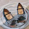 Loafer Kind Weiche Sohle Tanzparty Prinzessin Schuhe Meerjungfrau Lila Glitzer Ballettschuhe Kinder Mädchen