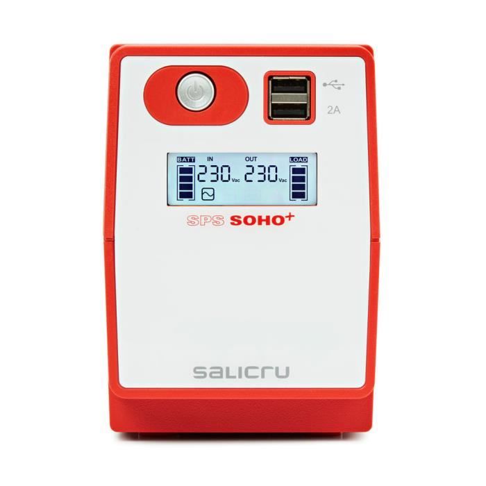 Onduleur SALICRU SPS 650 SOHO - Line-interactive - 650VA - 3 Prises IEC - Garantie 2 Ans