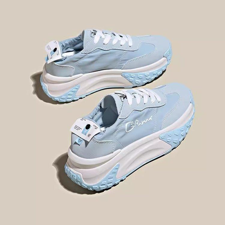 

Нові осінні жіночі туфлі-мафіни на платформі, відповідні за кольором, модні незграбні кросівки Жіночі кросівки, що збільшуються, жіночі повсякденні кросівки 35