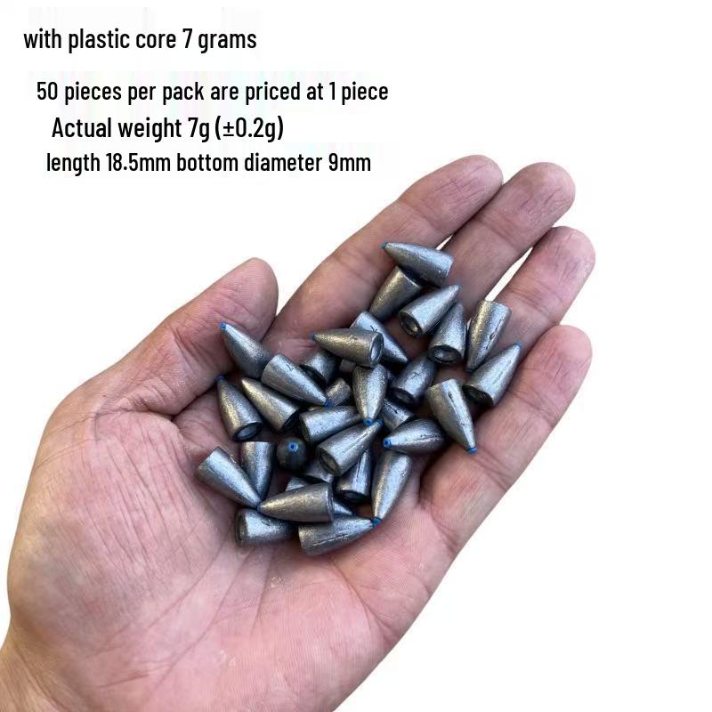 25-Piece Texas Rig Bullet Sinker Set: Carbon Steel Alloy with Plastic Core