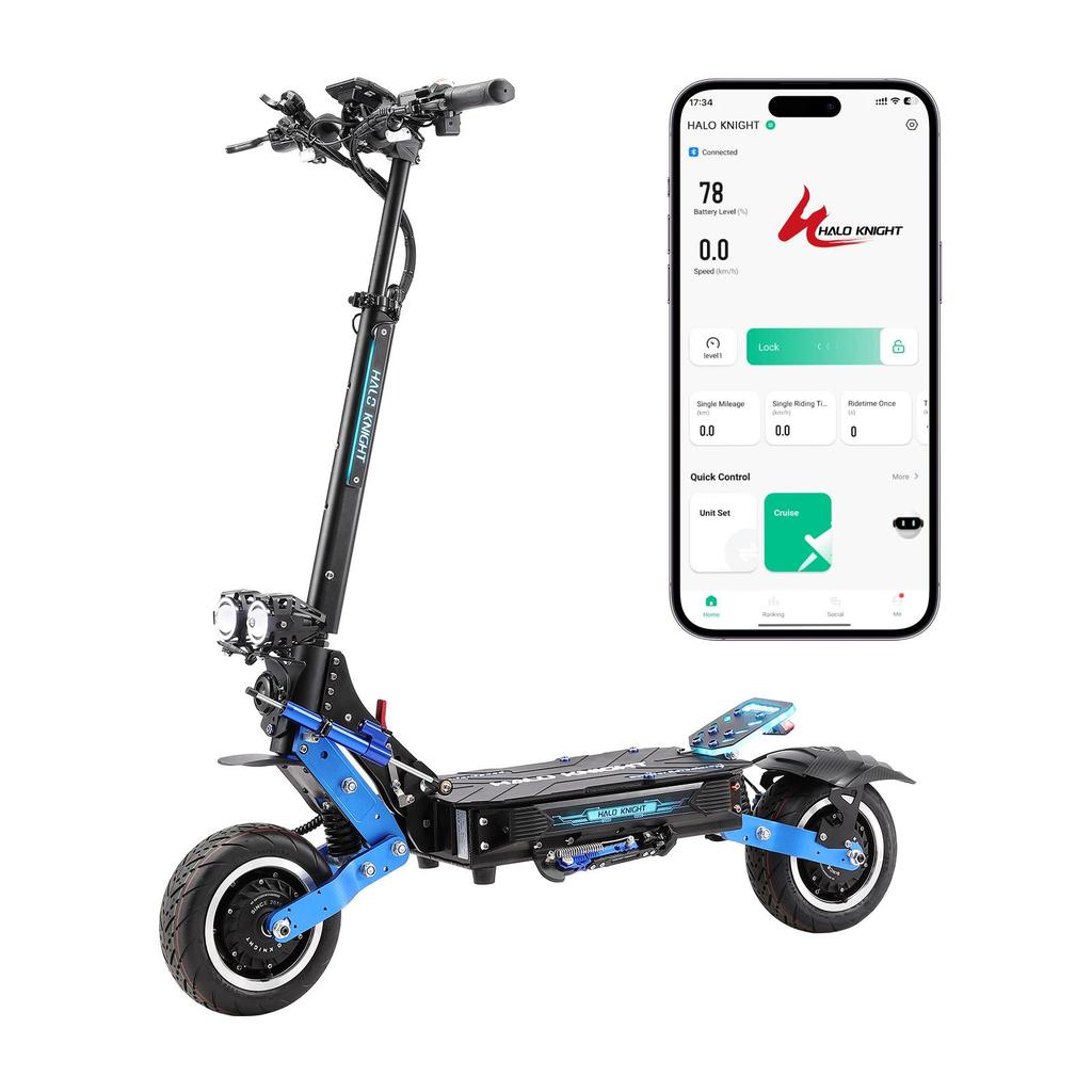 HALO KNIGHT T108Pro 2025 New Version All-Terrain Electric Scooter 60V38.4Ah Battery 3000W*2 Motor High Performance Dual Motor E-Scooter