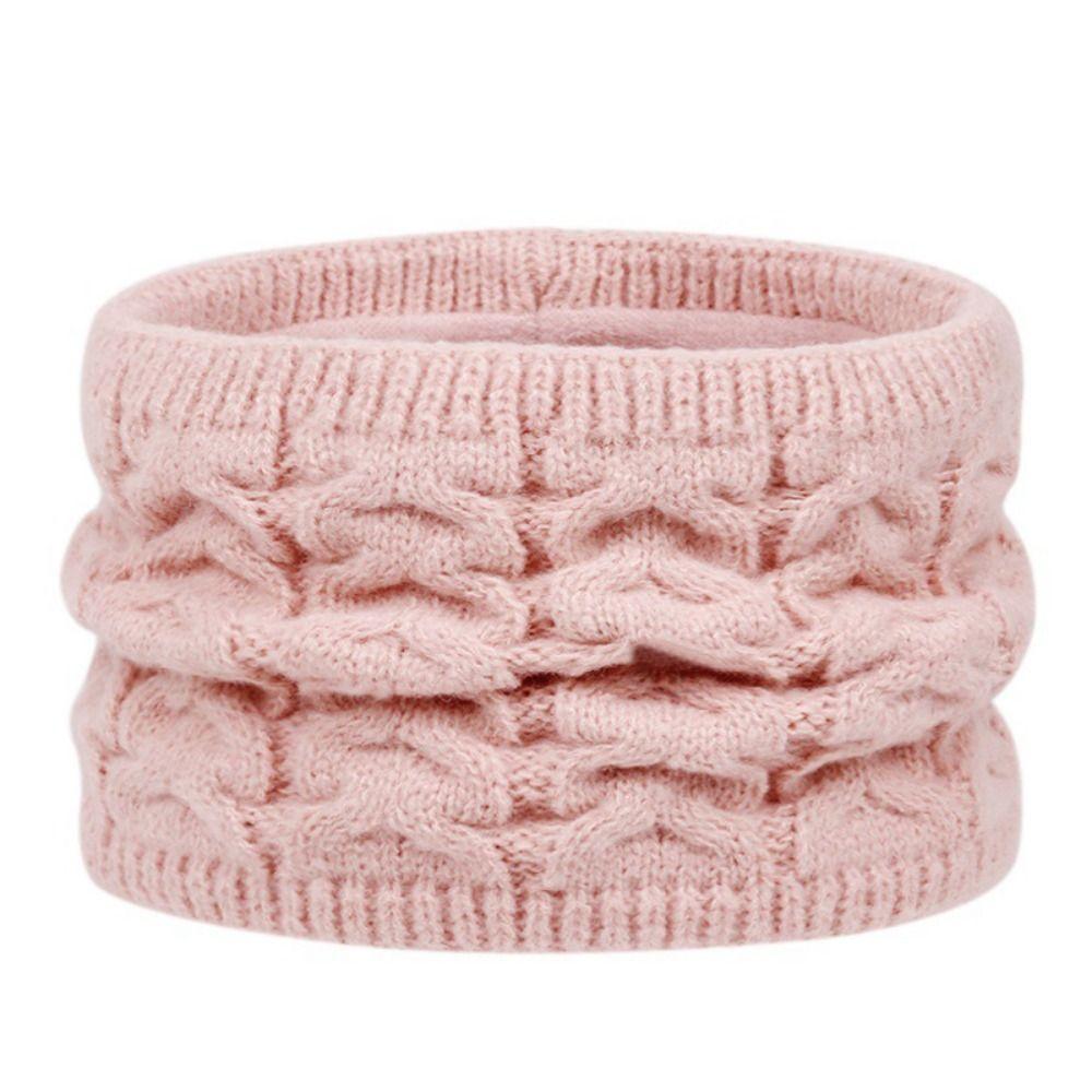 Thickened Women Hat Scarf Gloves Set Solid Color Winter Knit Gloves Set Pompom Beanies Hat  Outdoor