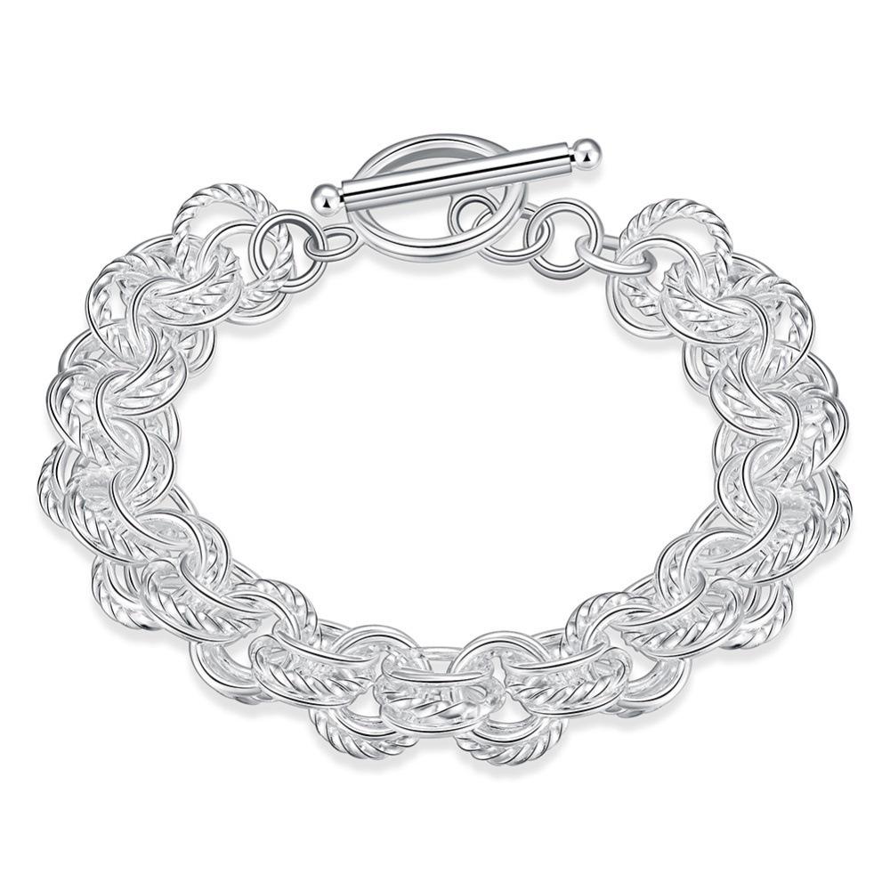 Personalized Silver Hollow Bracelet: European & American Fashion Jewelry