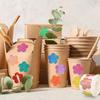 500pcs Colorful Laser Flower Stickers - Decorative Sealing Labels for Birthday,Wedding,and Party Favors-Vibrant Paper Craft Tags