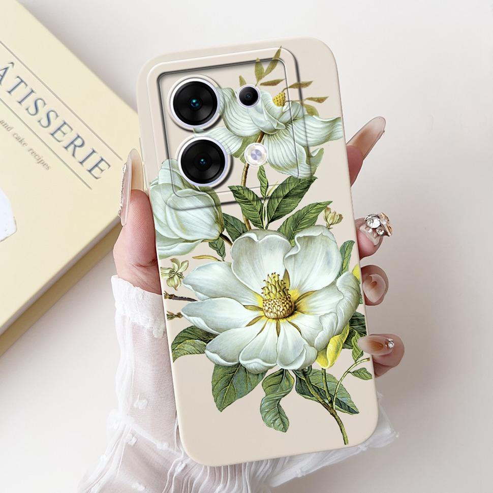 Stilvolle Blumenbemalte Hülle Für Infinix Zero 30 X6731 Case Weiche Silikon Handyhülle Für Infinix Zero 30 Zero30 5G Rückseite