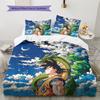 Set Copripiumino Trapuntato con Fantasia Cartone Animato Federa Decorazione per la Casa Regalo di Compleanno (1 * copripiumino + 2 * federa, senza nucleo)