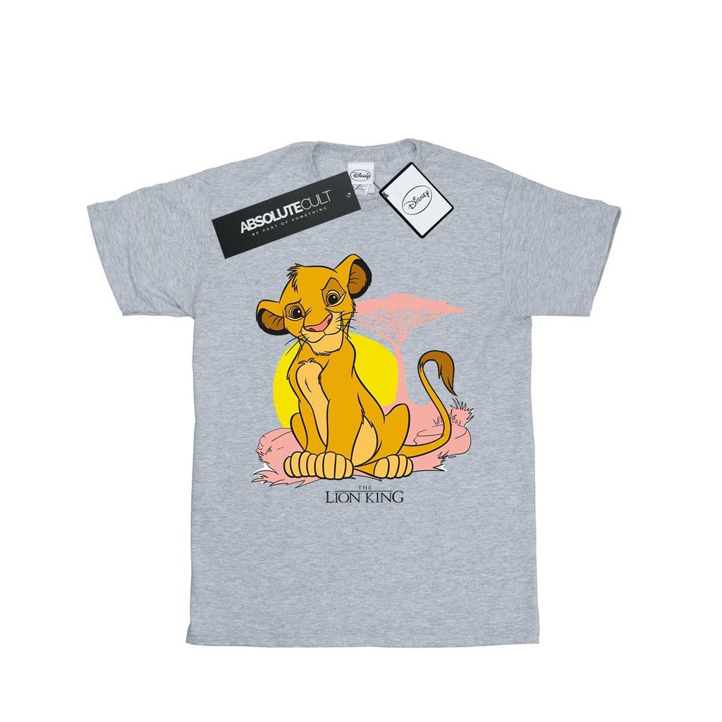 Disney Dámské/Dámské tričko Lion King Simba Pastel Cotton Boyfriend Tričko