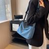 Trendy Denim Crossbody Bag For Women 2023 Simple Stylish Summer Shoulder Bag Mid Soft With Sleek Stitching In Black Light Blue Dark Blue Sky Blue