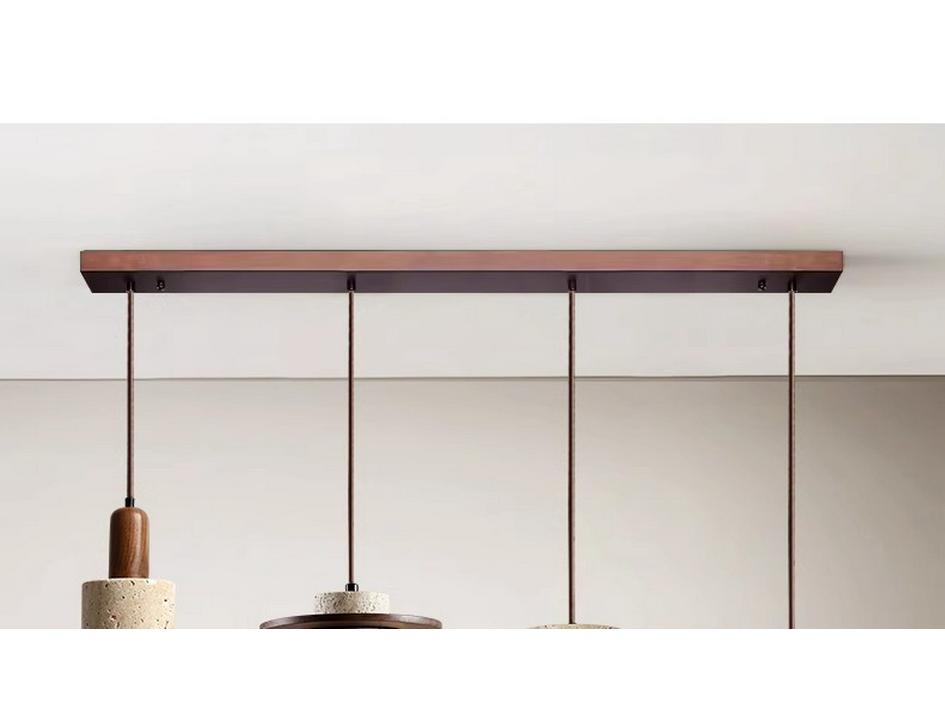 Yellow Travertine Wabi-sabi Chandelier: Mid-century Retro Style for Restaurants, Bars, and Dining Tables