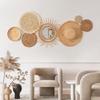 Handmade Straw Wall Ornament Boho Style Hanging Wall Plate  for Wall Door