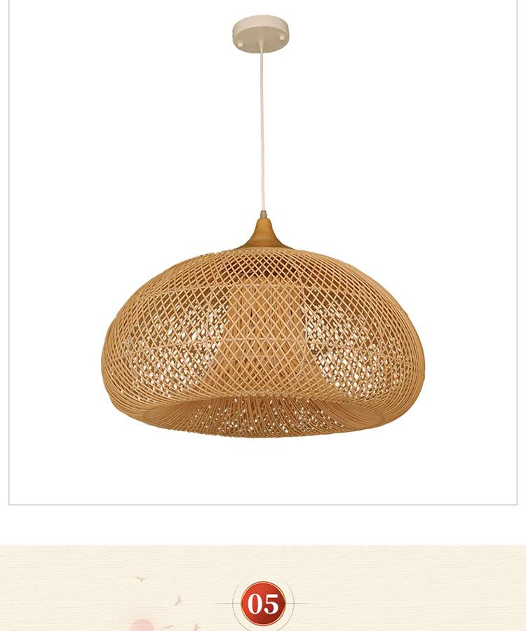 Southeast Asian Wabi-Sabi Rattan Pendant Light for Restaurants, Homestays, Tea Rooms, and Zen Spaces - Vintage Handmade Woven Design