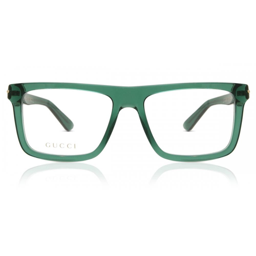 

Gucci Gg1504o 007 Men Eyeglasses Transparent Green/56