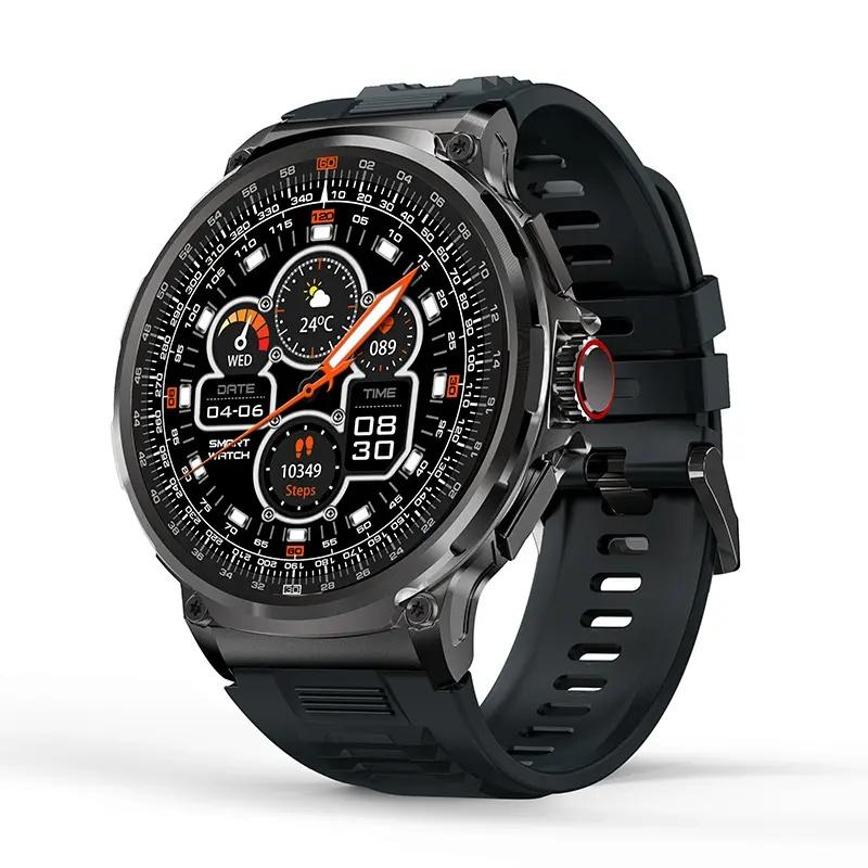 Montre connectée V69 pour hommes, appels Bluetooth, grand écran 1,85 pouce, moniteur de fréquence cardiaque, 710 mAh, moniteur d'activité physique