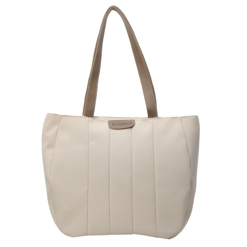 High Value Large Capacity Women's Bag 2025 Spring New Fashion Portable Simple Commuting Versatile Shoulder Canvas Tote Bag