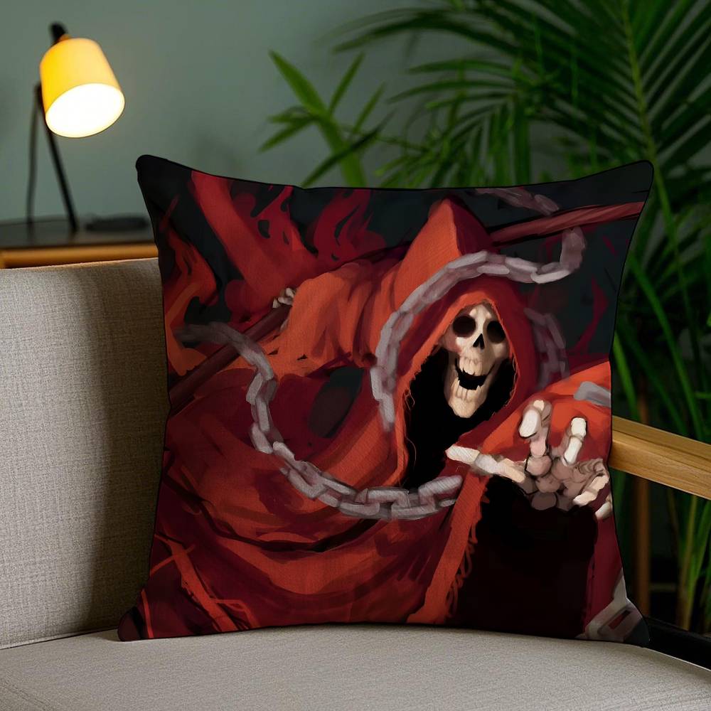Game Vampire Survivors-S Pillow Case Anti-dustmite Pillowcase Invisible Zipper Silky Short Plush Sofa Cushion Cover