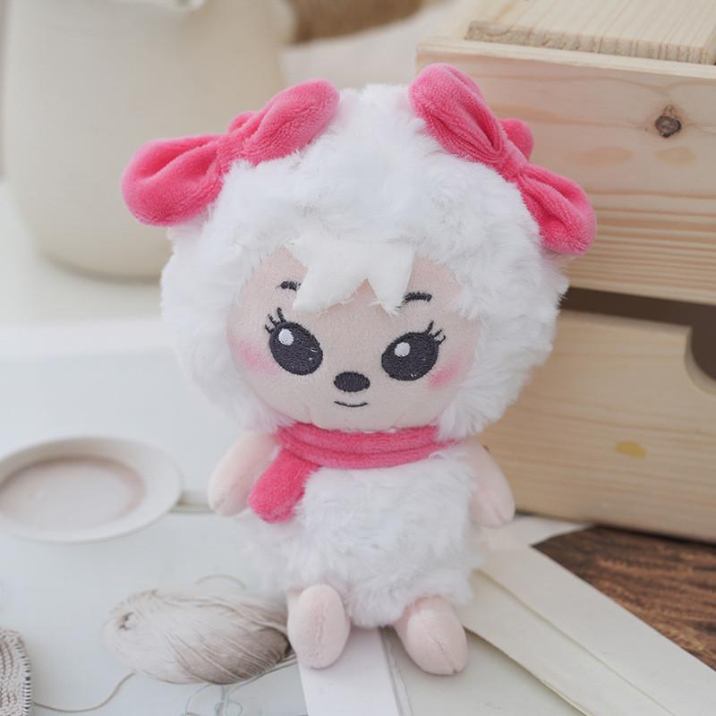 Adorable Cartoon Sheep Plush Toy Soft Pp Cotton Stuffed Animal Doll For Kids And Adults