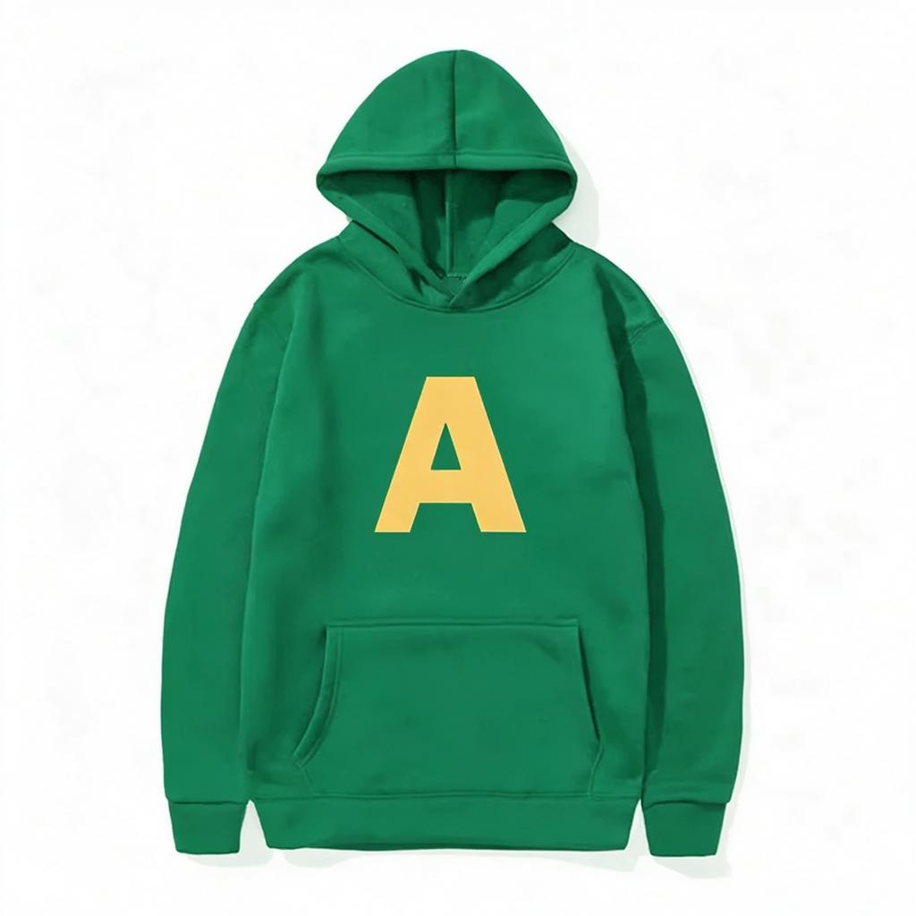 Alvin and The Chipmunks Anime Hoodies Soft Eco Friendly Material A Letters Printing Sweatshirt Casual Streetwear Men and Women