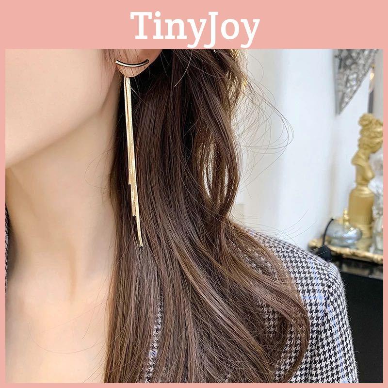 Alloy Chain Drop Earrings With Electroplating For Stylish Casual Wear And Gift Idea