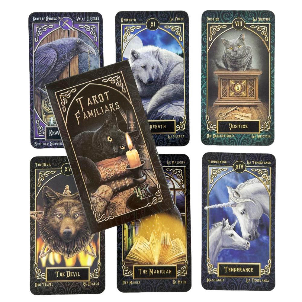 Cats Tarot Familiars Cards A 78 Deck Oracle English Visions Divination Kittens Edition Board Deck Playing Games