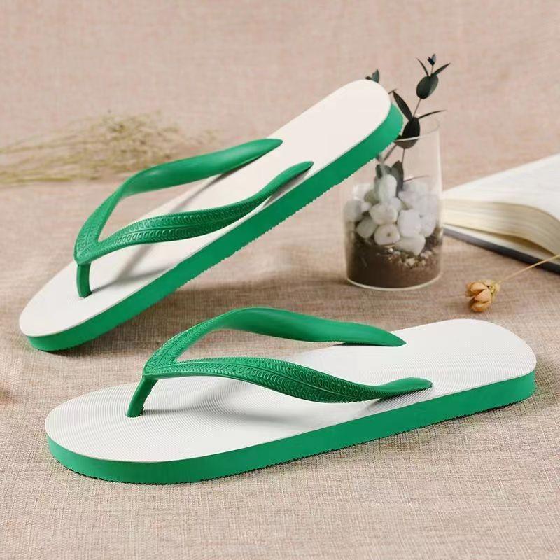 Flip-flops men wear thick-soled non-slip casual rubber slippers summer out versatile foot-pinching beach slippers