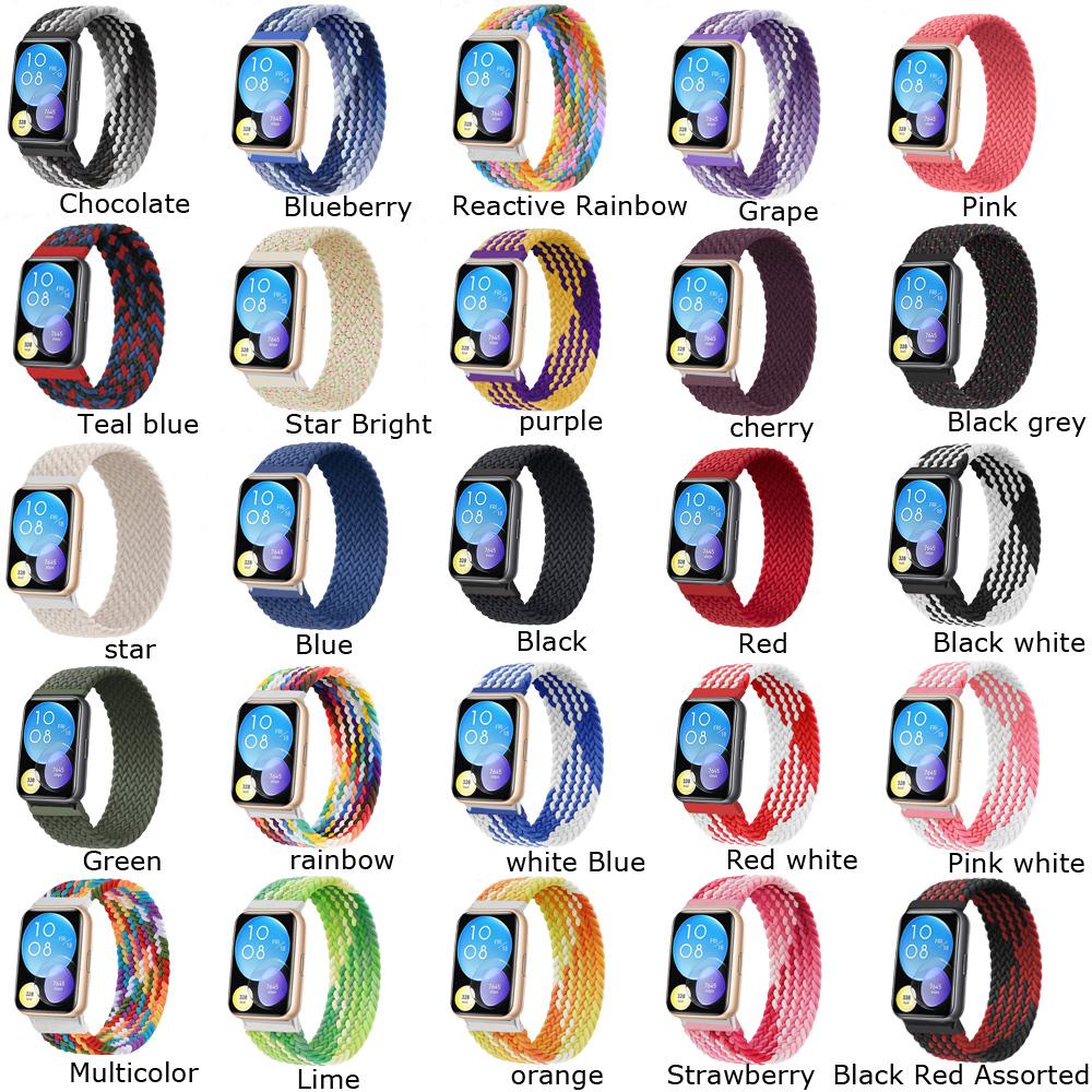 No Buckle Elastic Nylon Strap for Huawei Watch Fit 2 Sport Braided Belt Band Wristband Smartwatch Accessories for Huawei Fit 2 Watch
