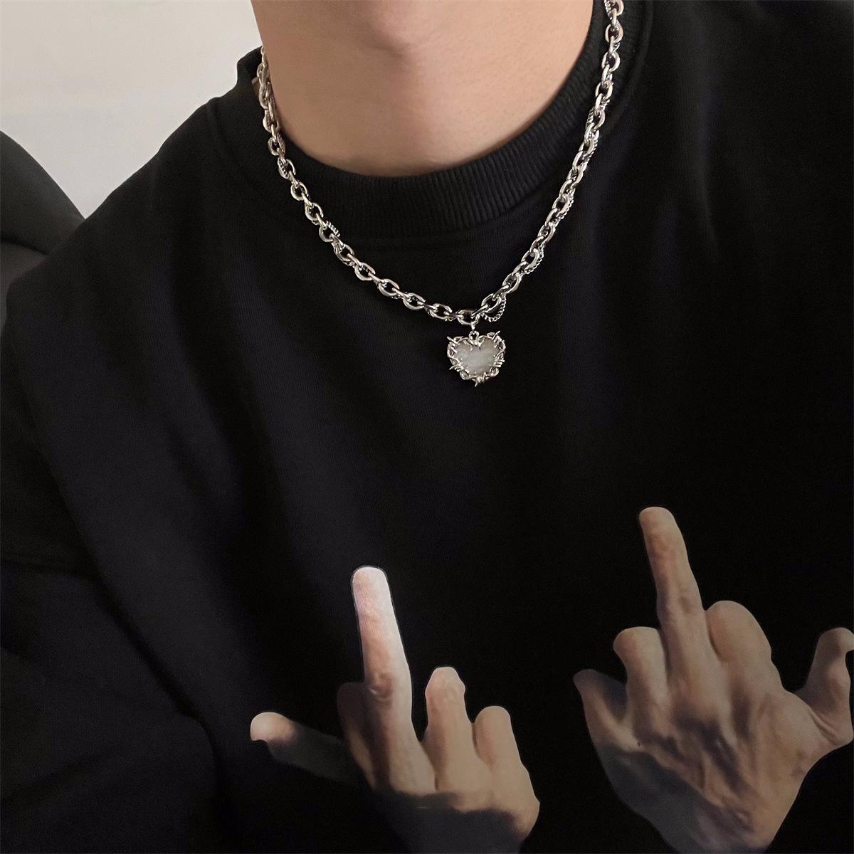 

Unisex Titanium Steel Double Layer Wrap Necklace - Hip Hop, Minimalist Clavicle & Sweater Chain