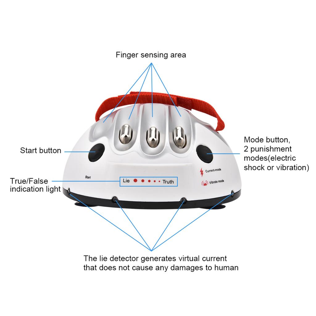 Micro Electric Shock Lie Detector Polygraph Test Finger Toy Truth Party Game Console