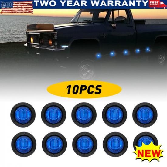 10PCS Side Marker LED Lights Ship Bulb Lamps Truck RV Blue 1  Blue Universal Pic