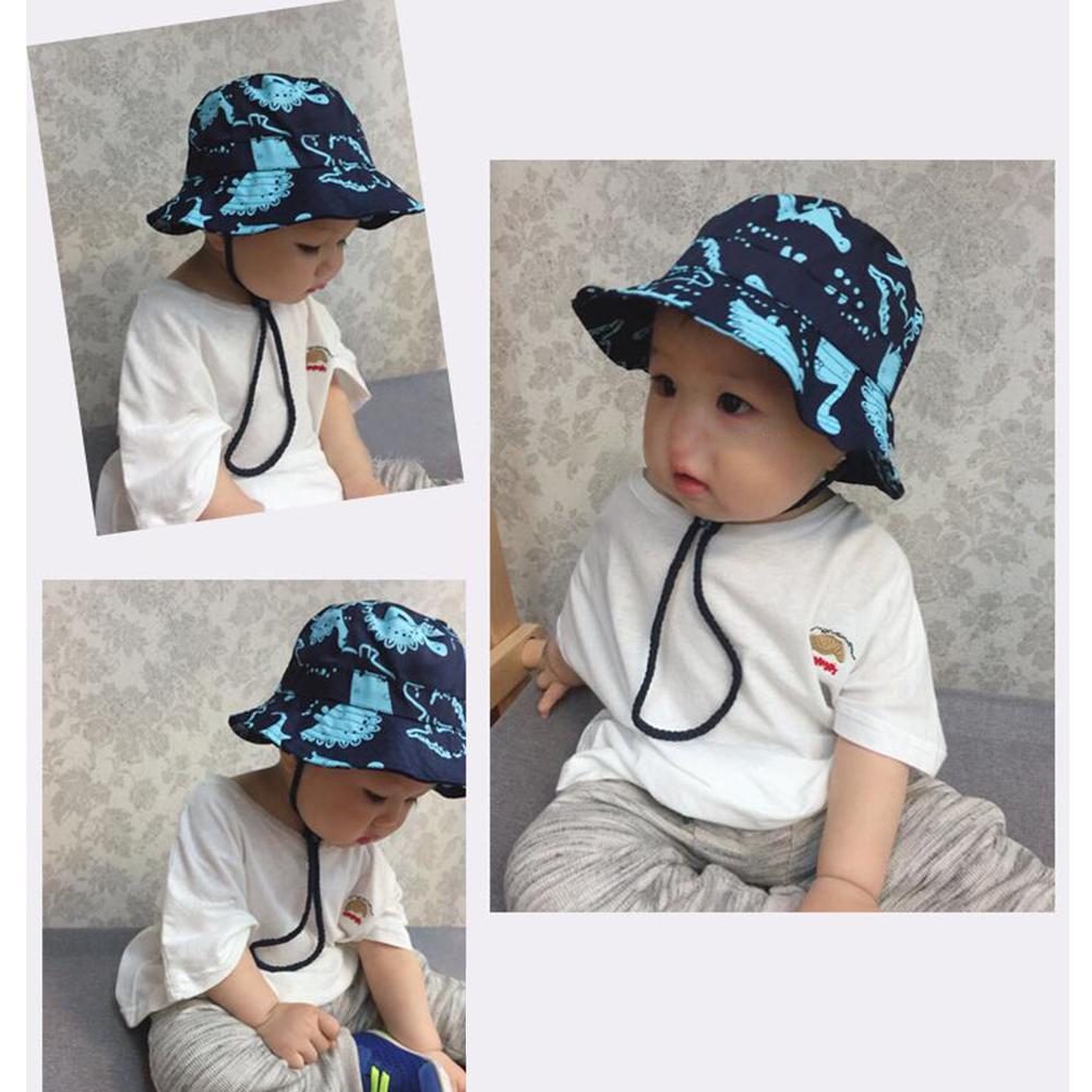 Boy Summer Sun Protection Fisherman Hat Dinosaur Pattern Bucket Hat