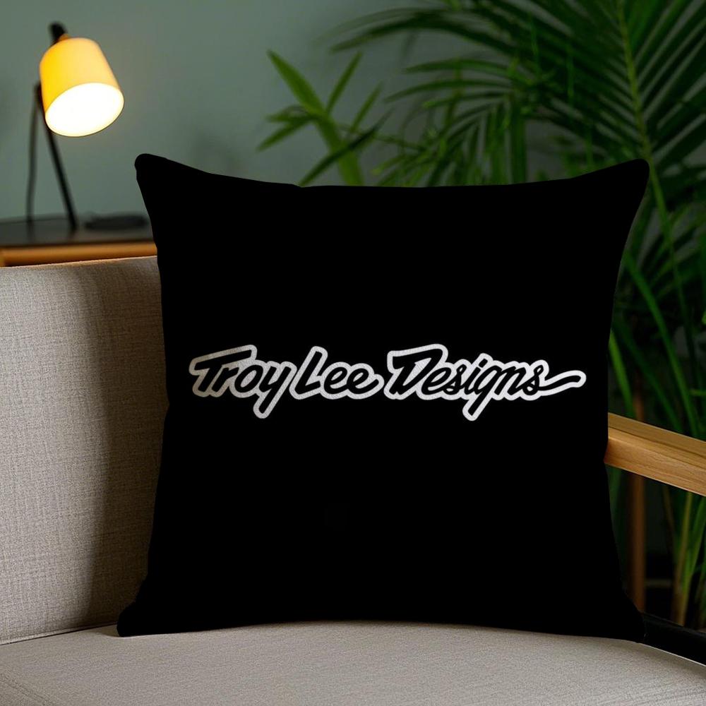 T-Troy Lee Cushion Cover Plush Fabric Soft Double-Sided Printed Sofa Pillow Case Colorfast Home Decor Gift