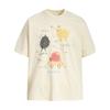 Mens Loose Fit Cotton Short Sleeve T-Shirt With Cartoon Sheep Print Streetwear Tee