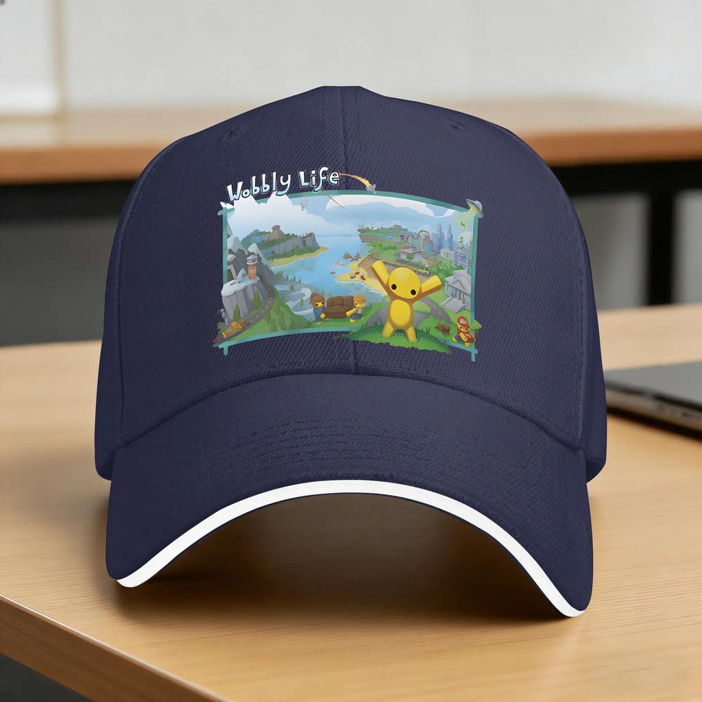 Summer Casual Baseball Cap Wobbly Life Kpop Rock Trucker Hat For Unisex-Teens Sun Visor Diy Print Baseball Caps