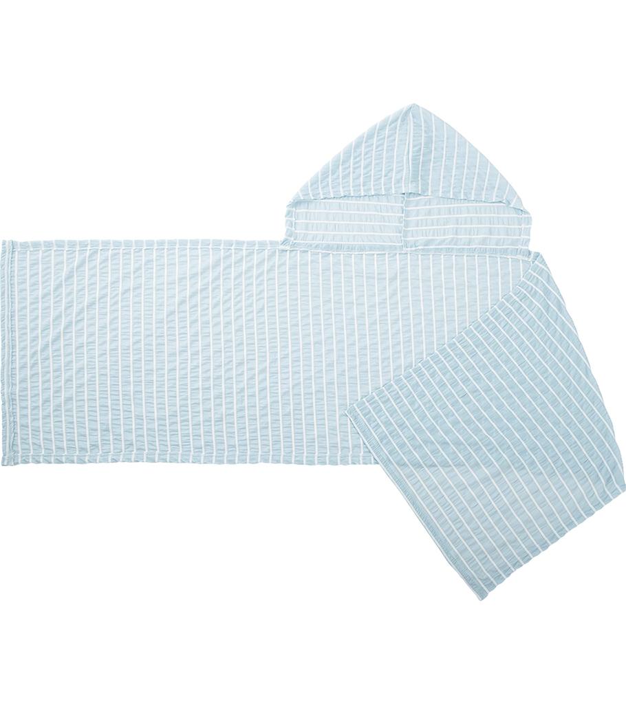Ribheart Shirring Cool Hooded Cool for Blue 160cm Total UV Cooling Towel, Outings, (Approx. Length), Protection, Material, 94010-62