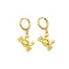 Stylish Seaside Resort Earrings: Seahorse, Sea Turtle & Crab Pendants In Gold-Plated Stainless Steel