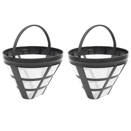 2-Pack No. 4 Reusable Coffee Maker Basket Filters for Ninja Filters, Fits Most 8-12 Cup Basket Drip Coffee Machines