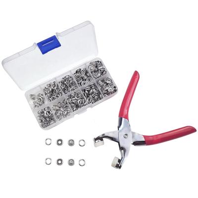 100 Zestawów Metalowych Zatrzasków z Zapięciem 9,5 mm do Ubrań, Torb, Rękodzieła DIY, Skóry, Dżinsów