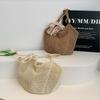 Summer Lace Bow Tote Bags Women Raffia Knitting Woven Shoulder Bag 2025 Rattan Large Casual Crochet Shopping Bag Ladies Handbag