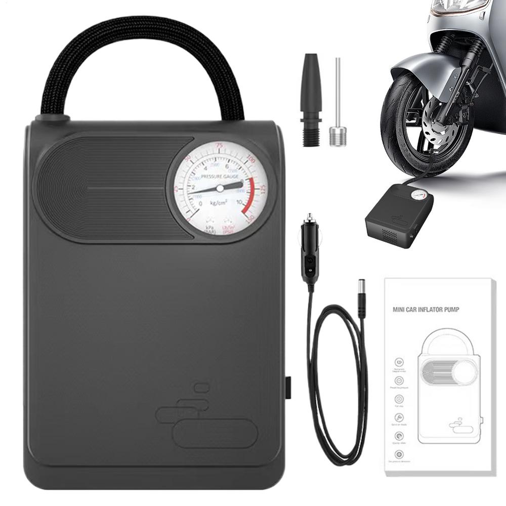 Air Pump For Car Tires Wired Portable Auto Shut Off Automotive Inflation Tool Air Pump For Auto For Motorcycles Bikes Bicycle