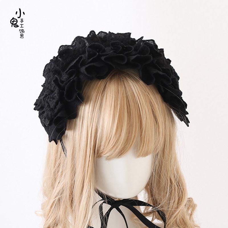 Doll Feeling Bow Headband KC Goth Black Lo Girl Waltz Hair Accessories Mood Limited Lolita Headgear