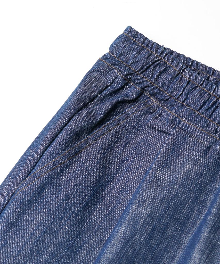 JEMUT World Summer Non-Faded Elastic Denim Pants Indigo Kjlp2631