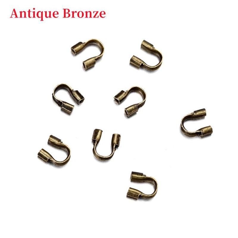 100pcs 4.5x4mm Wire Protectors Wire Guard Guardian Protectors Loops U Shape Accessories Clasps Connector for Jewelry Making