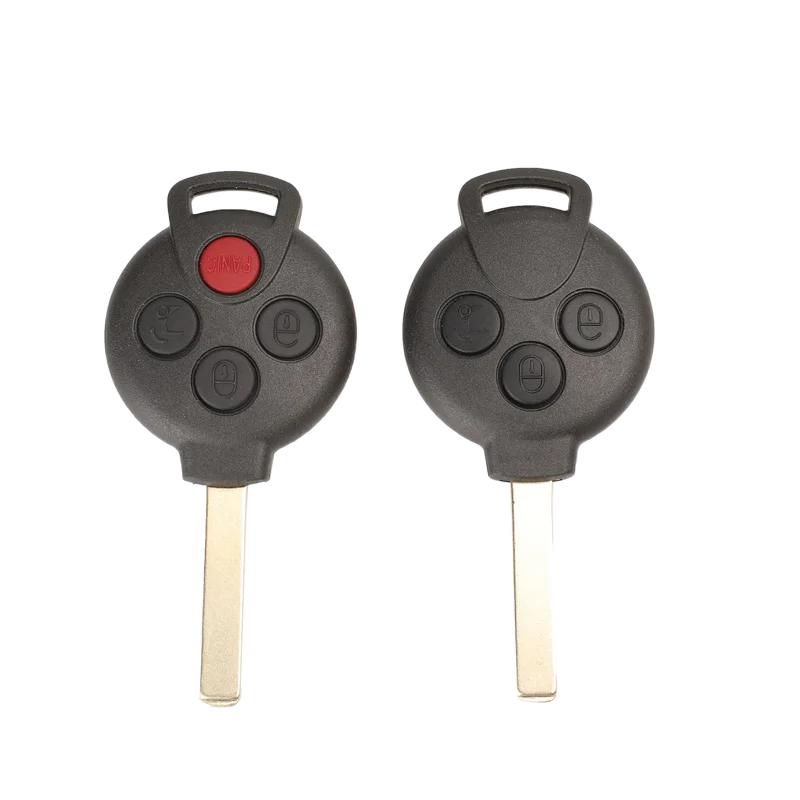 3/4 Buttons Remote Car Key Shell For Mercedes-Benz Smart Fortwo 451 2007-2013 Remote Key Case Fob